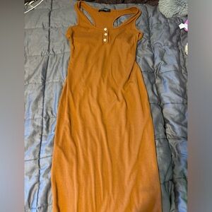 See you Monday, dark orange brown, size medium